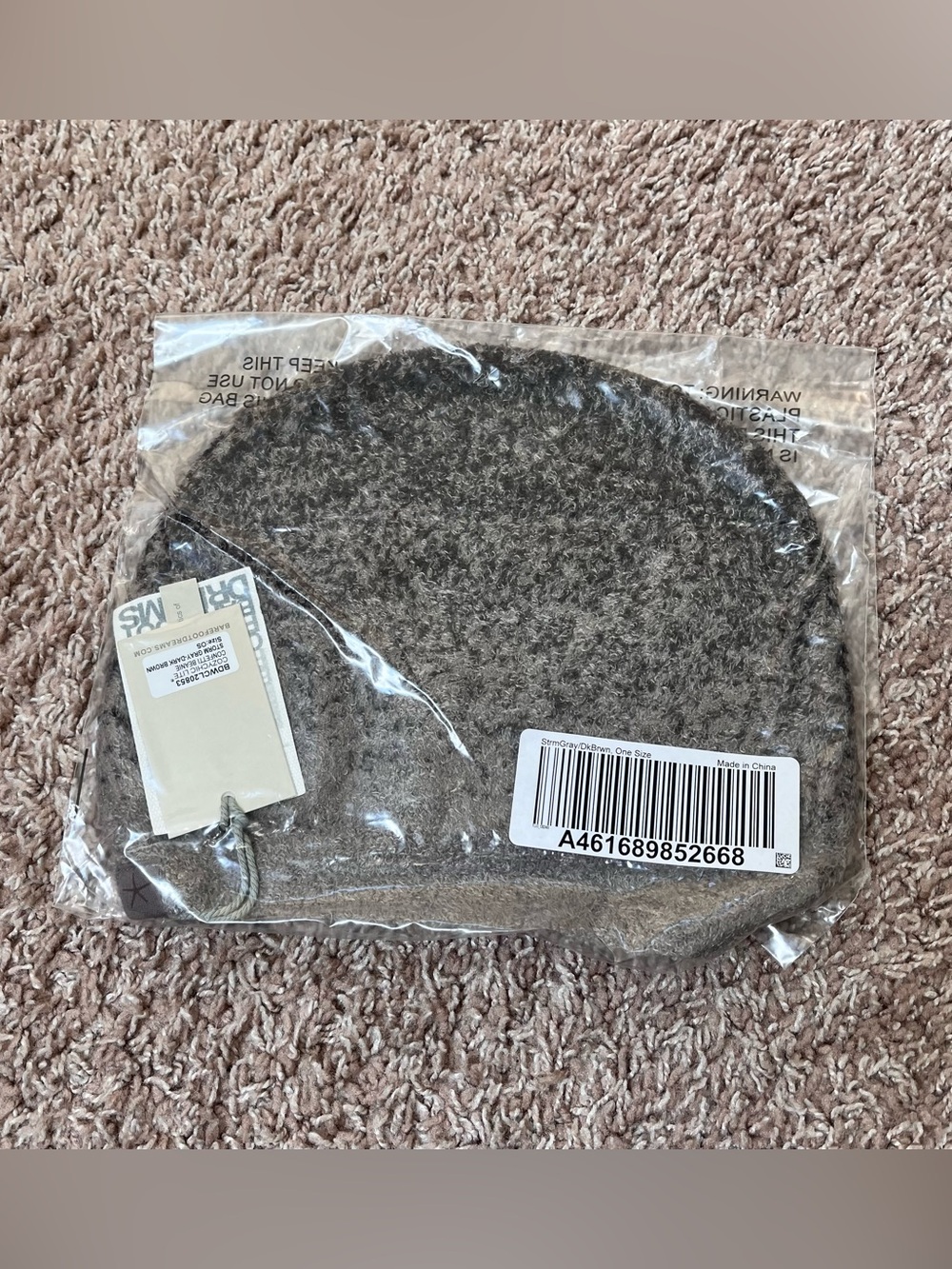 Barefoot Dreams CozyChic Lite Confetti Beanie - Storm Gray/Dark Brown